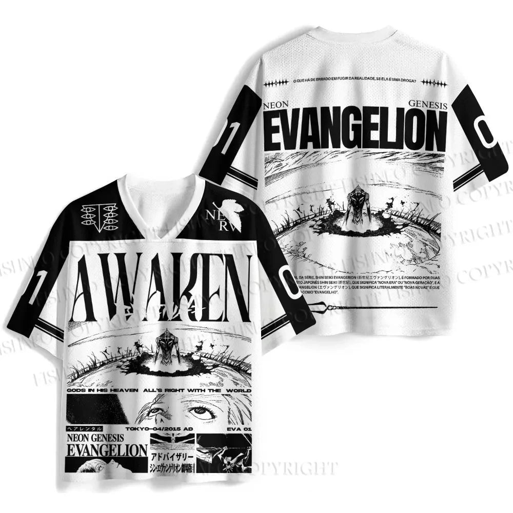 Camisa cuello V Evangelion Rei Ayanami Oversized