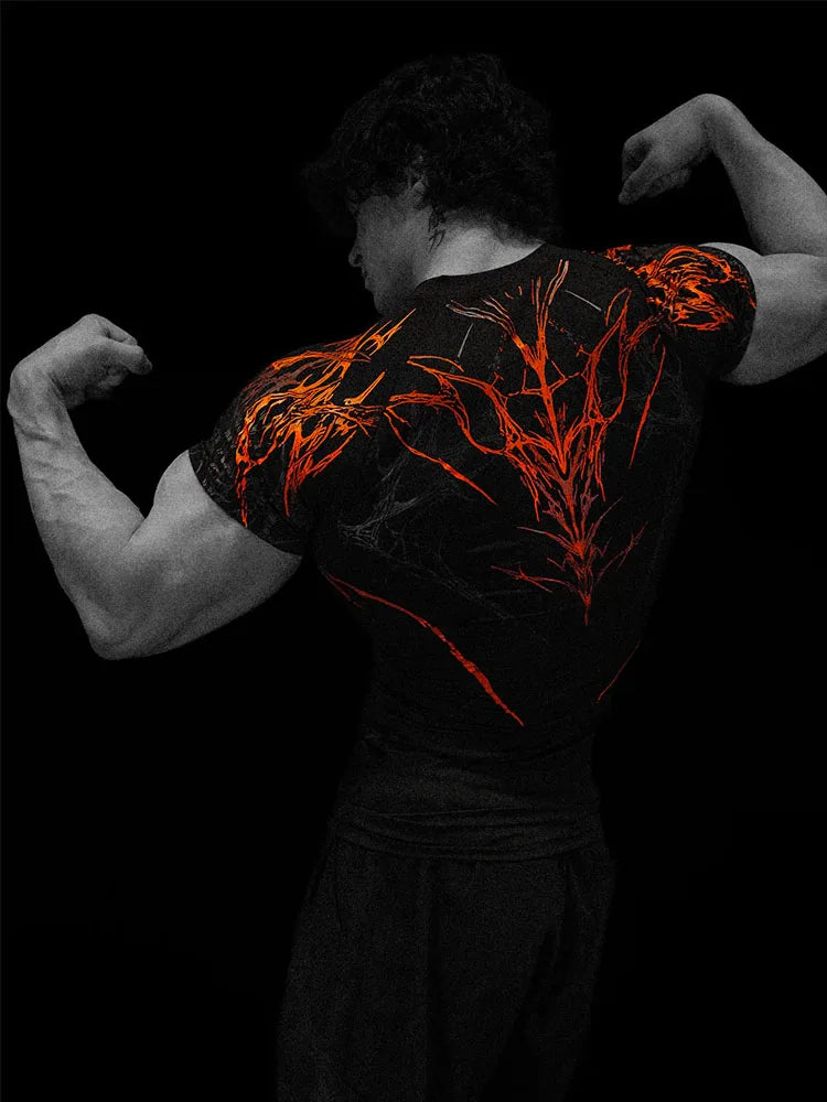 Playera gótica de compresión